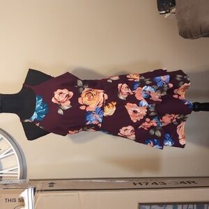 BCXdress Ruffled Look Floral Pattern Dress